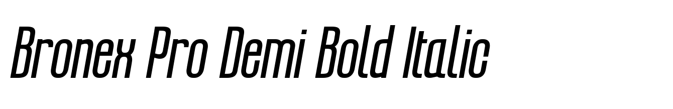 Bronex Pro Demi Bold Italic